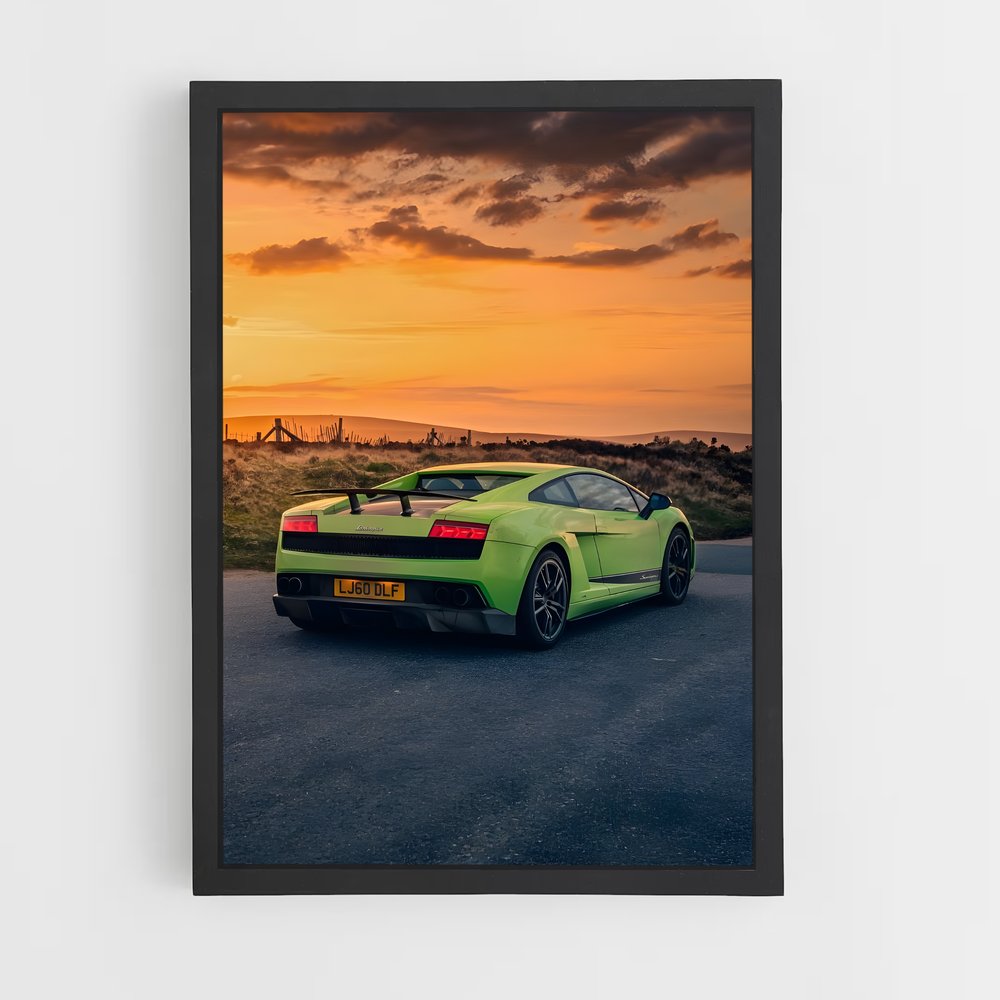 Poster Gallardo Vert Émeraude – affiche Lamborghini (vue 2)